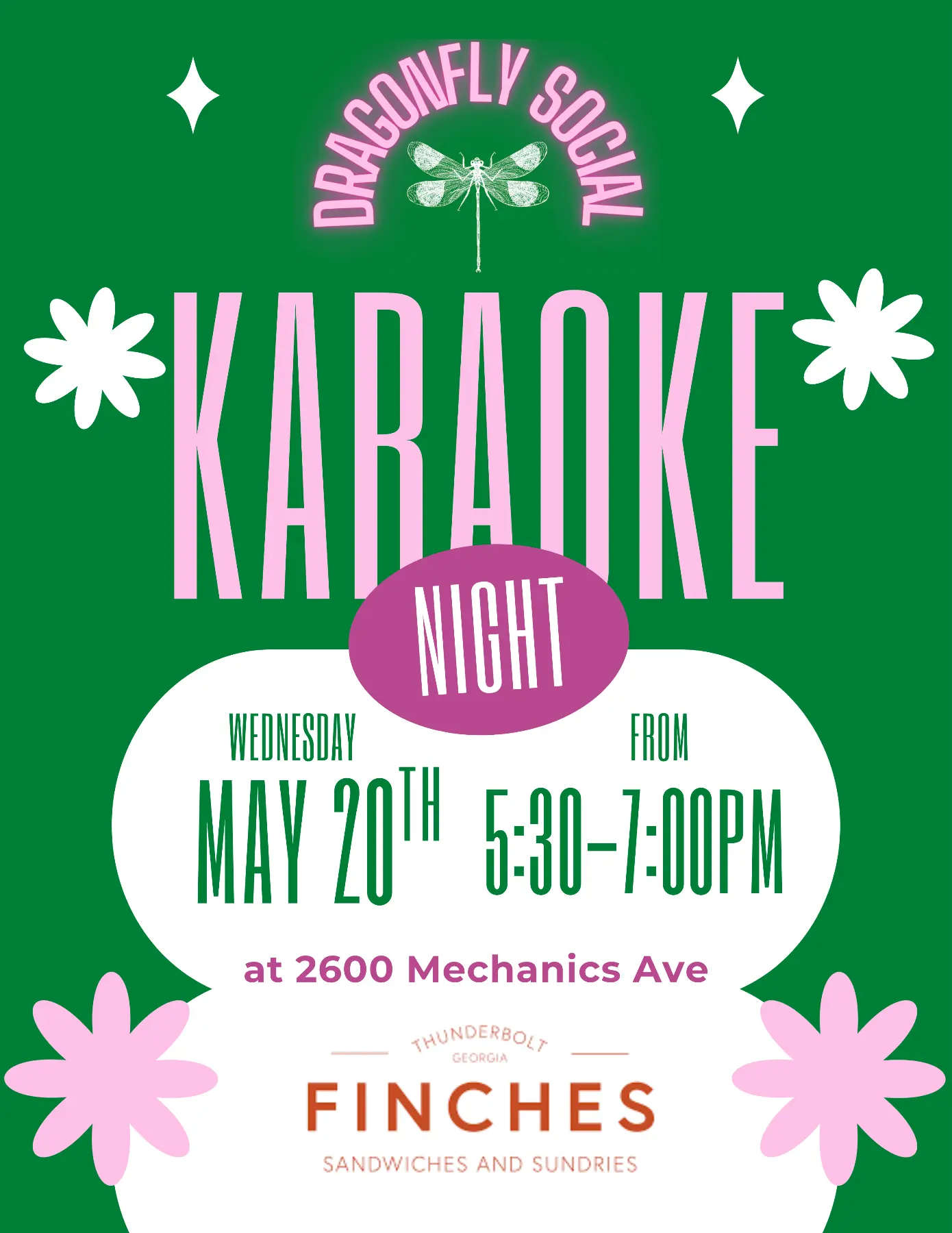 Dragonfly Social Karaoke Night at Finches