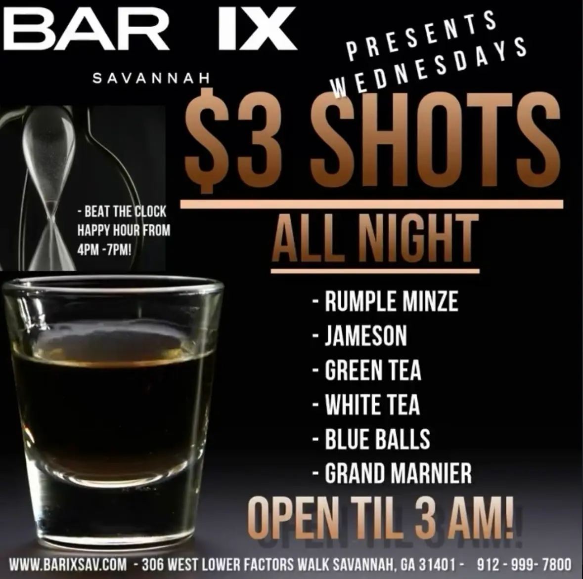 $3 Shot - WEDNESDAY