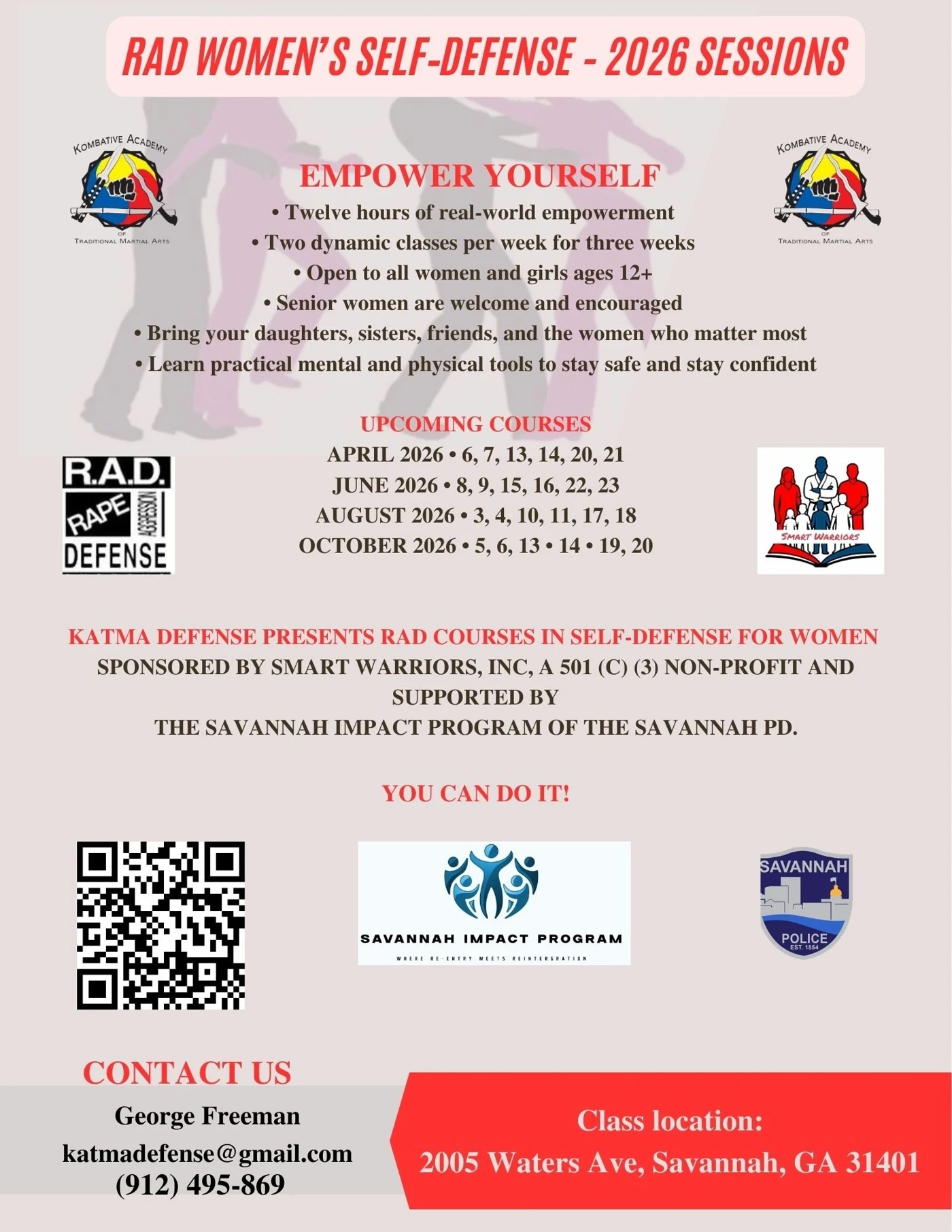 RAD: Women's Self-defense Course June 2026 1