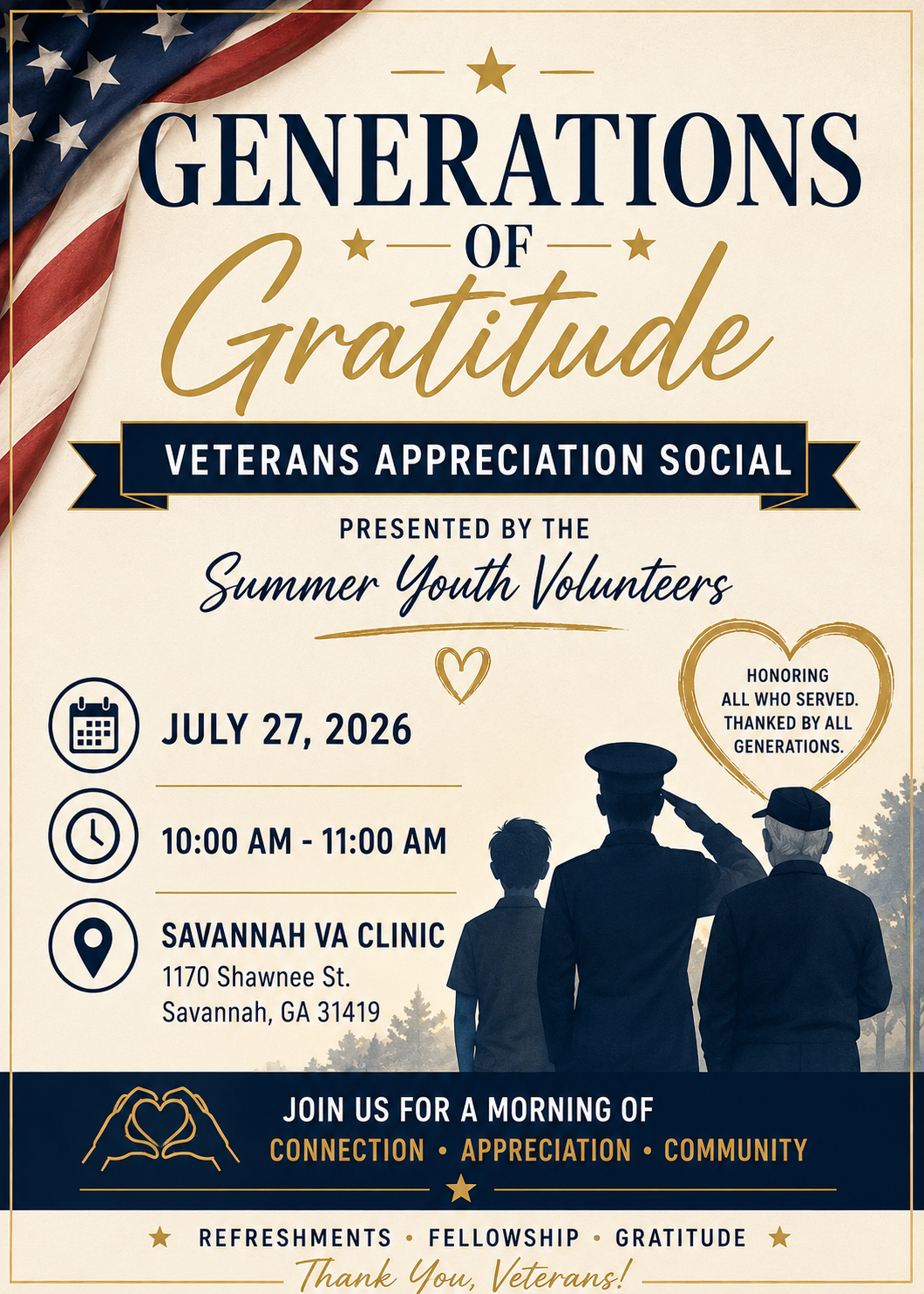 Generations of Gratitude - Veterans Appreciation Social