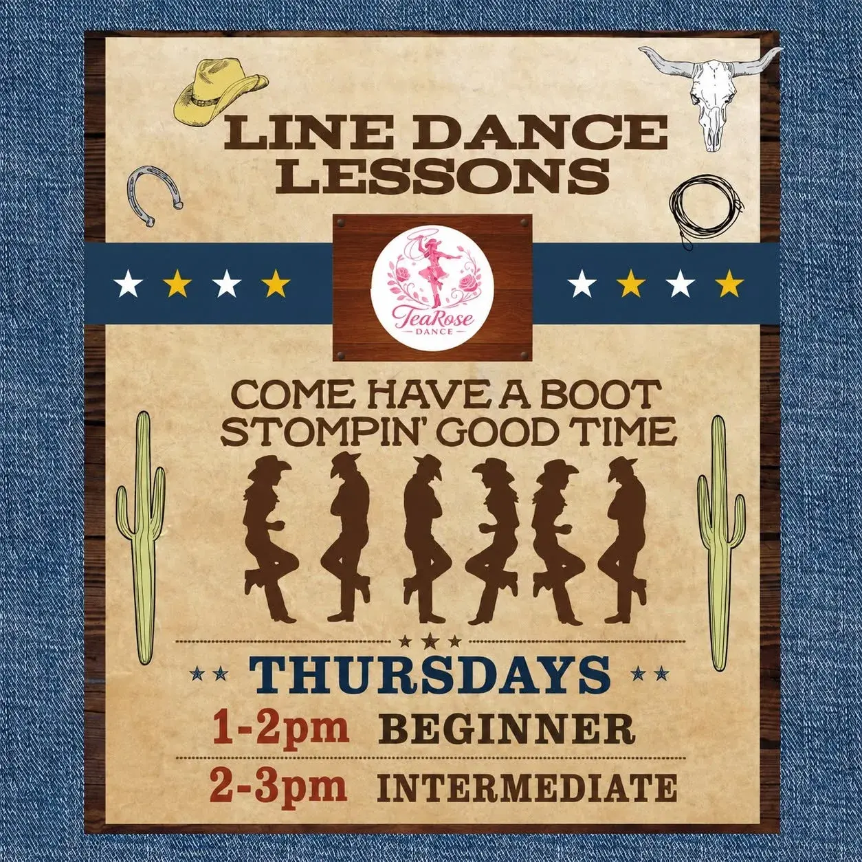 Beginning & Intermediate Line Dancing Lessons